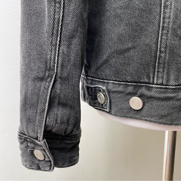 Sherpa Lined Denim Trucker Jacket - Picture 7 of 13